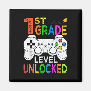 1st Grade Level Unlocked Video Game Back To School Magnet