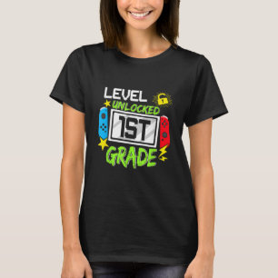 1st Grade Level Unlocked Video Game Back To School T-Shirt