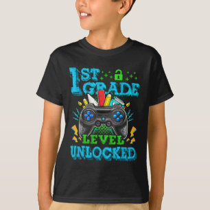 1st Grade Level Unlocked Video Game Back To School T-Shirt