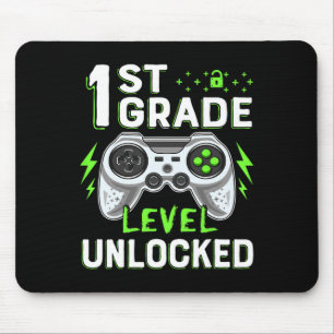 1st Grade Level Unlocked Video Game Byck To School Mouse Pad