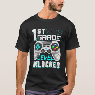 1St Grade Level Unlocked Video Gamer For Boy Girl T-Shirt