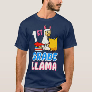 1st Grade Llama Funny First Grader School T-Shirt