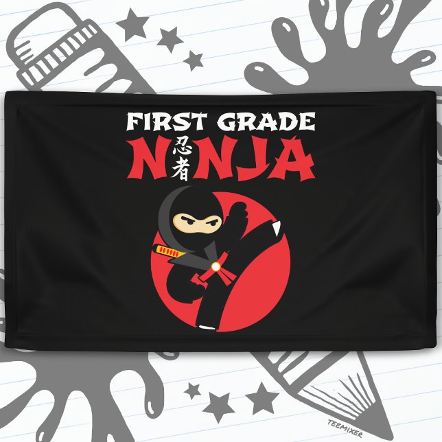 1st Grade Ninja Kick First Day Back To School Banner (Creator Uploaded)