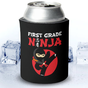 1st Grade Ninja Kick First Day Back To School Can Cooler