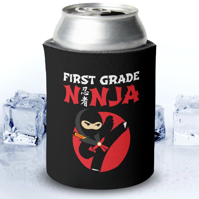 1st Grade Ninja Kick First Day Back To School Can Cooler (Creator Uploaded)