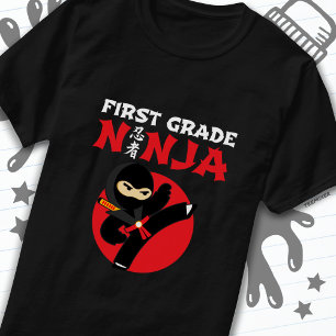 1st Grade Ninja Kick First Day Back To School T-Shirt