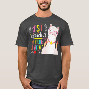1st Grade No Prob-Llama Student First Grade Back T T-Shirt