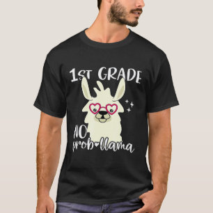 1st grade No Prob Llama teacher Llama student Back T-Shirt