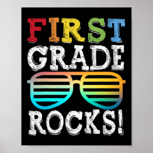 1st Grade Rocks First Grade Squad Back To School T Poster