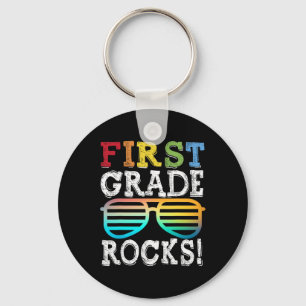 1st Grade Rocks First Grade Squad Ck To School Tea Keychain