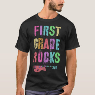 1st Grade Rocks Student Teacher Team Rockstar Firs T-Shirt
