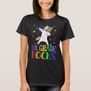 1st Grade Rocks Unicorn Dab Back to School Teacher T-Shirt