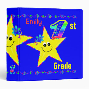 1st Grade School Binders Stars