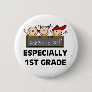 1st Grade School is Cool 2 Inch Round Button