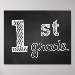 1st Grade Sign - Chalkboard
