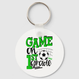 1st Grade Soccer First Day Of School Ck To School Keychain
