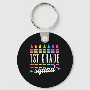 1st Grade Squad Ck To School First Grade Teacher B Keychain