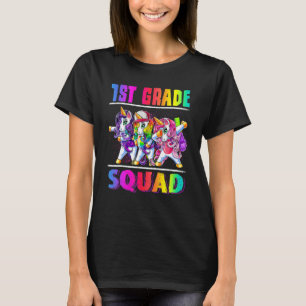 1st Grade Squad Dabbing Unicorn Back To School Bac T-Shirt