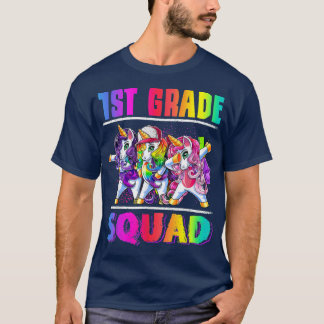 1st Grade Squad Dabbing Unicorn Back to School Bac T-Shirt