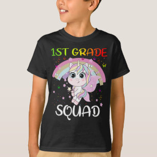1st Grade Squad Third Teacher Student Team Unicorn T-Shirt