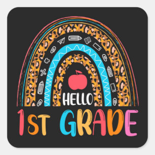 1st Grade Square Sticker