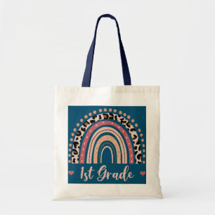 1st Grade Teacher Funny Rainbow Lover Back To Tote Bag
