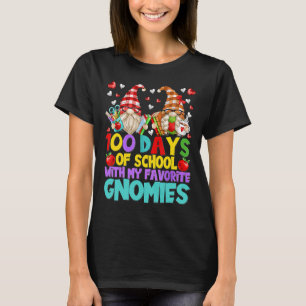 1st Grade Teacher Gnome For Women 100 Days Of Scho T-Shirt