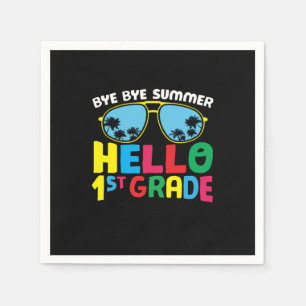 1st Grade Teacher Hello First Grade Napkin