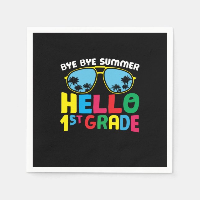 1st Grade Teacher Hello First Grade Napkin (Front)