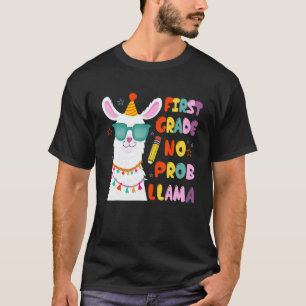 1st Grade Teacher No Prob Llama Back To School T-Shirt