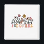 1st Grade Teacher Wildflower Floral Back To School Magnet<br><div class="desc">1st Grade Teacher Wildflower Floral Back To School</div>