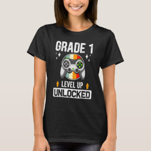 1st Grade Unlocked Level Up Back To School First G T-Shirt