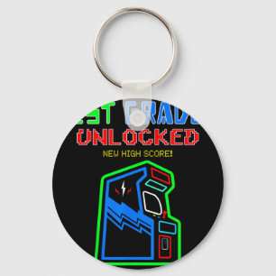 1st grade unlocked new high score back to school keychain