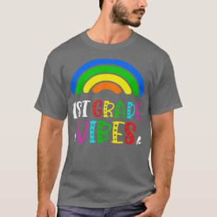1st Grade Vibes Rainbow Back to School Kids T-Shirt
