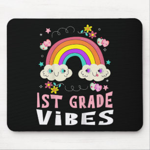 1st Grade Vibes School Pupil 1st Day Back To Schoo Mouse Pad
