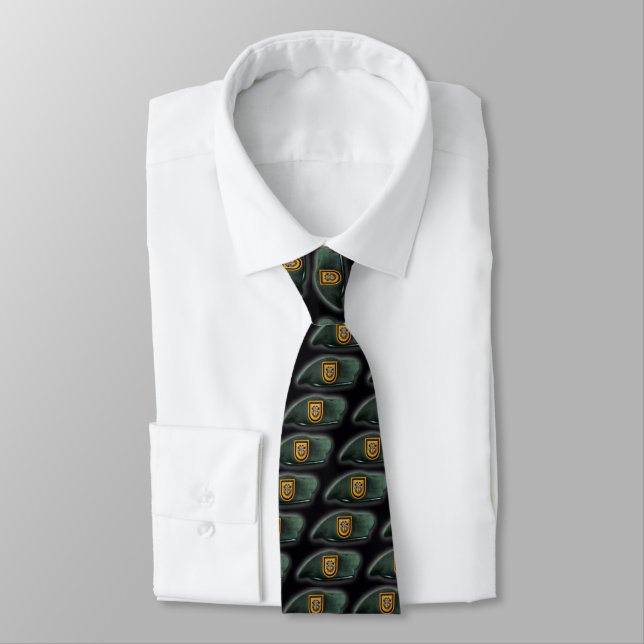 1st group special forces green berets veterans tie (Tied)
