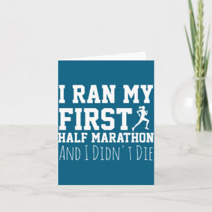 1st Half Marathon Runner Funny Running First  Card