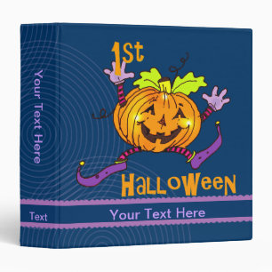 1st Halloween Happy Pumpkin 1.5 Inch Binder