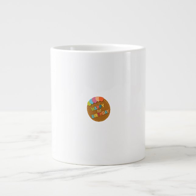 1st happy birthday large coffee mug (Front)