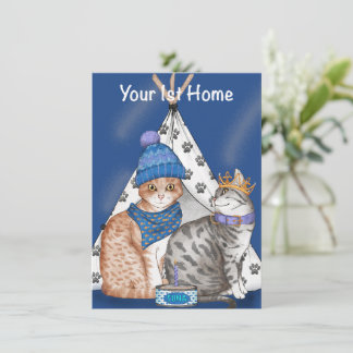 1st Home card with cats