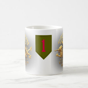1st Infantry and Vietnam Service Dragon Coffee Mug