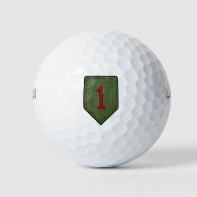 1st infantry big red 1 one veterans vets patch golf balls (Front)