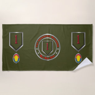 1st Infantry Division Beach Towel