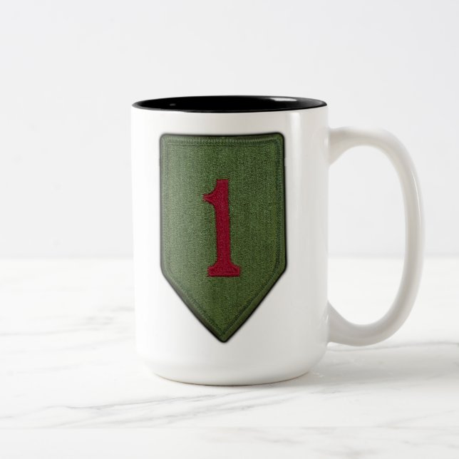 1st Infantry Division Big Red 1 Fort Riley Two-Tone Coffee Mug (Right)