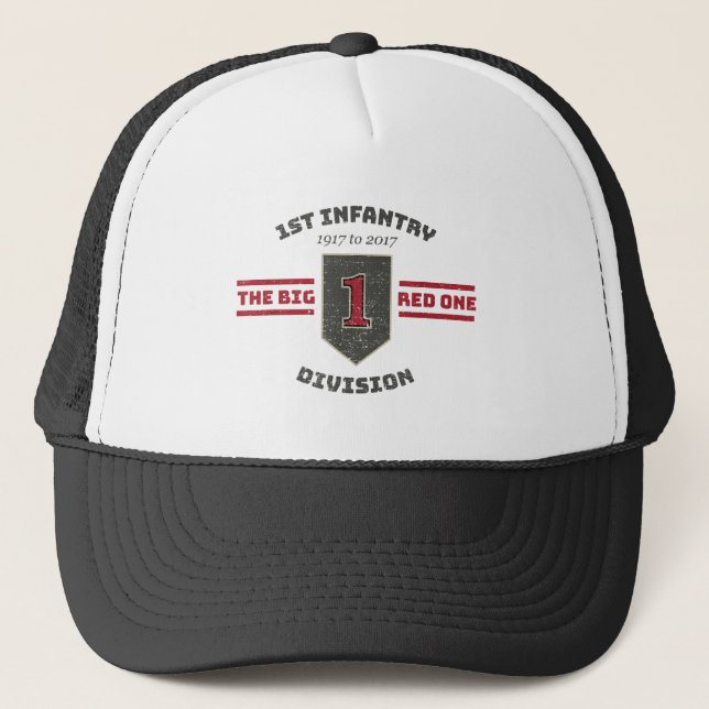 1st Infantry Division Big Red One 1917 To 2017 Tsh Trucker Hat (Front)