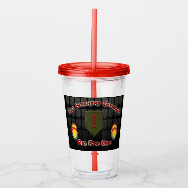 1st Infantry Division “Big Red One” Acrylic Tumbler (Front)