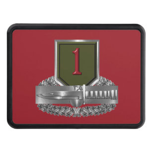 1st Infantry Division “Combat Action Badge” Trailer Hitch Cover