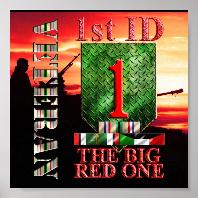 1st Infantry Division Desert Storm Veteran Poster (Front)