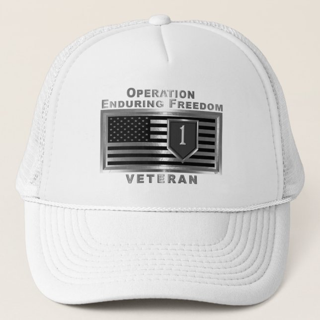 1st Infantry Division Operation Enduring Freedom Trucker Hat (Front)