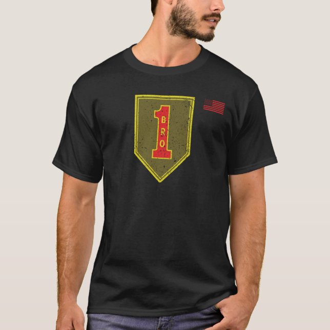1st Infantry Division Patch Big Red One T-Shirt (Front)